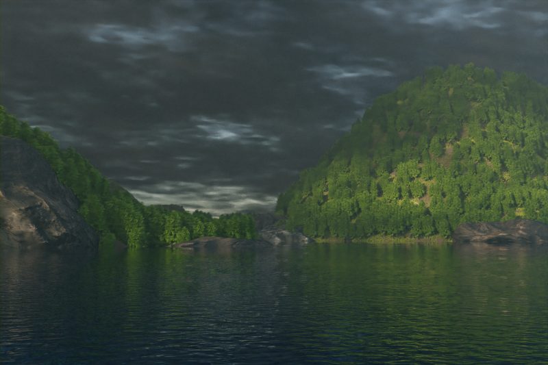 Lonely Lake in the Forest - Created with Blender 3D