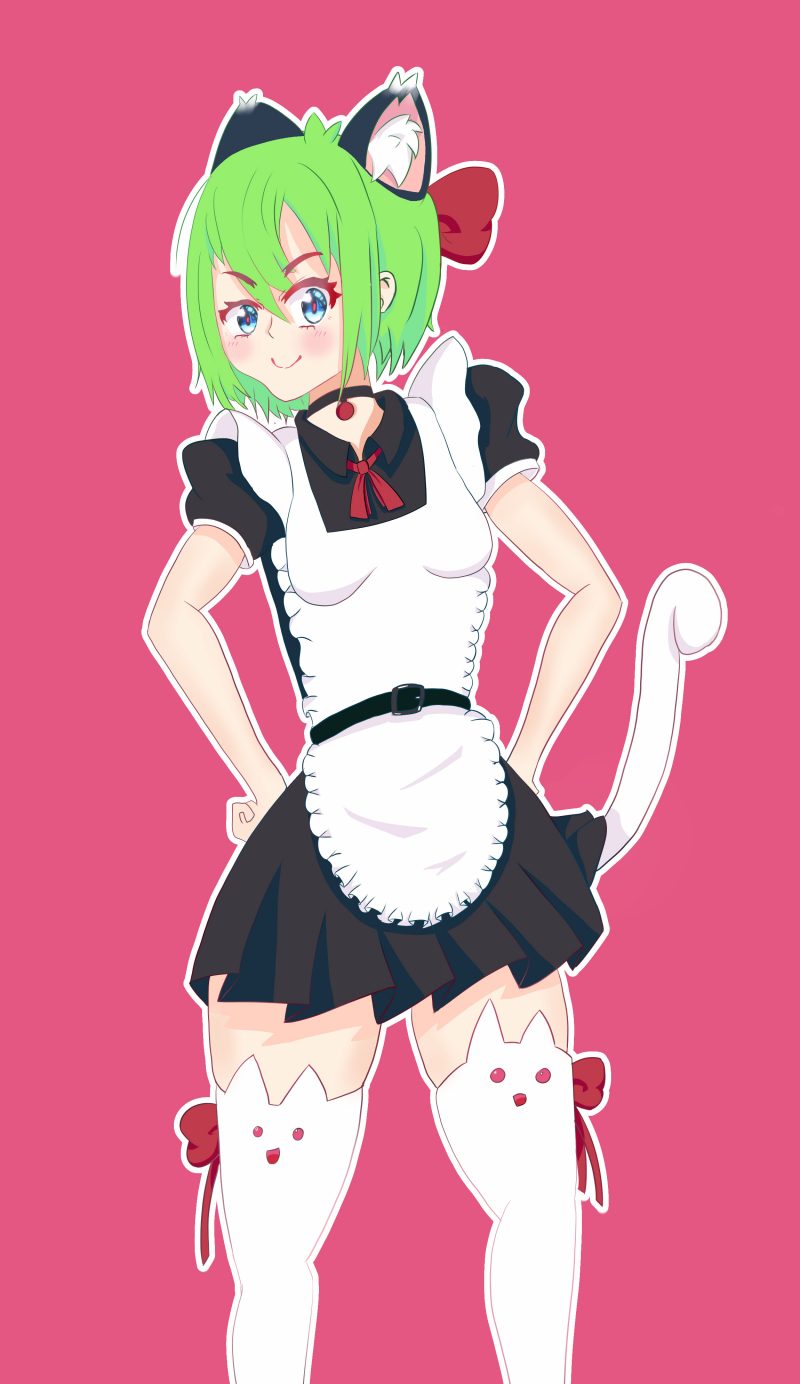 Neko Cat Maid Anime Girl